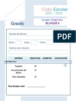 Examen Trimestral Segundo Bloque2 2021 2022