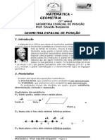 Ficha de Aula - Geometria Espacial de Posição