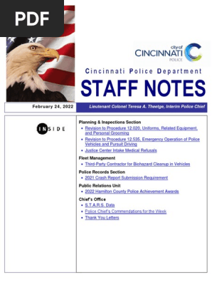 Staff note on police pursuit policy changes