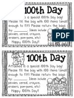 100th Day Bag