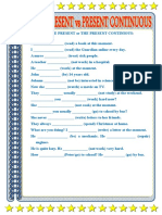 Using Simple Present or Present Continuous Tenses