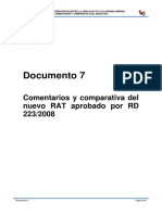 DOCUMENTO 7. COMENTARIOS Y COMPARATIVA DEL NUEVO RAT APROBADO POR RD 223_2008