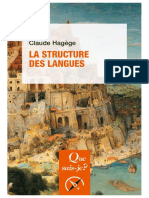 Claude Hagège, La structure des langues-2020
