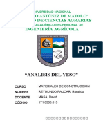 Analisis Del Yeso