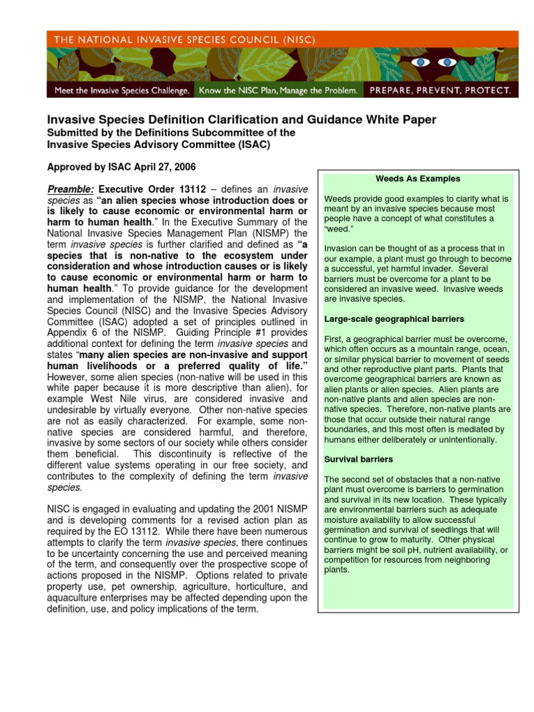 Invasive species essay example picture