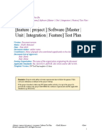 (Feature - Project) Software (Master - Unit - Integration - Feature) Test Plan
