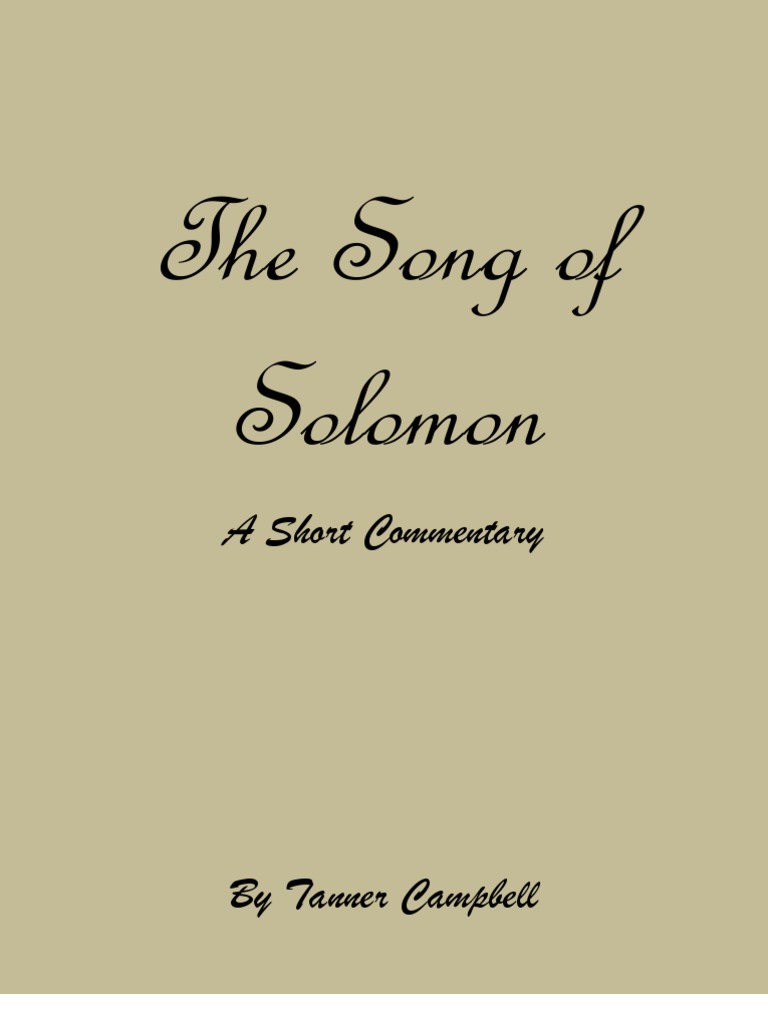 Song of Solomon | PDF | Song Of Songs | Wisdom