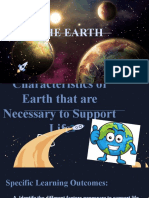 Characteristics of Earth That Are Necessary To Support Life