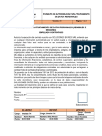 Gth-f-001 - Formato Autorizacion Tratamiento de Datos Personales