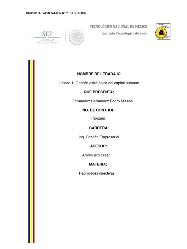 Unidad 1 - Gestión Estratégica Del Capital Humano | PDF | Gestión de