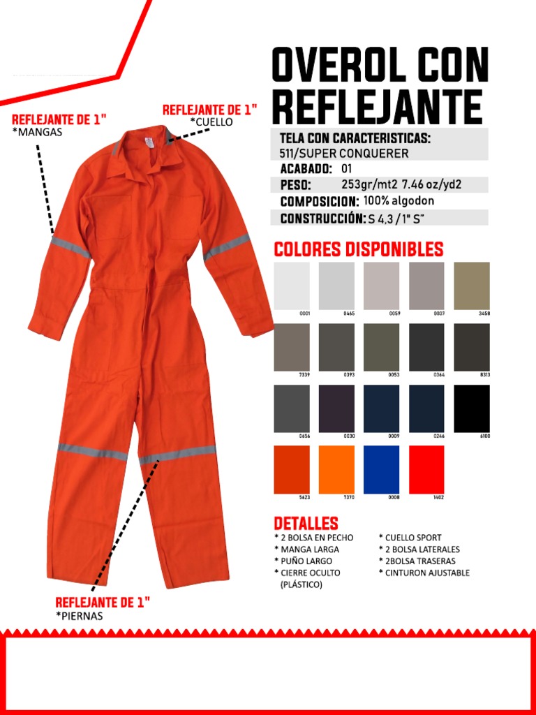 Overol Ficha Tecnica | PDF