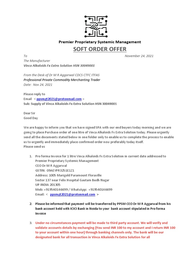 SOFT ORDER OFFER Vinca Alkaloids FX Extra Solution Manufacturer