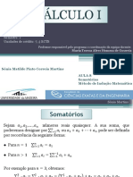 AULA 8 - Somatórios. Método de Indução Matemática