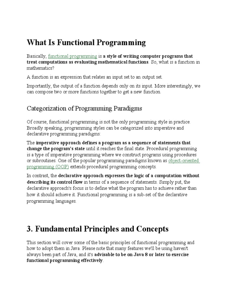 What Is Functional Programming | PDF | Anonymous Function | Functional ...
