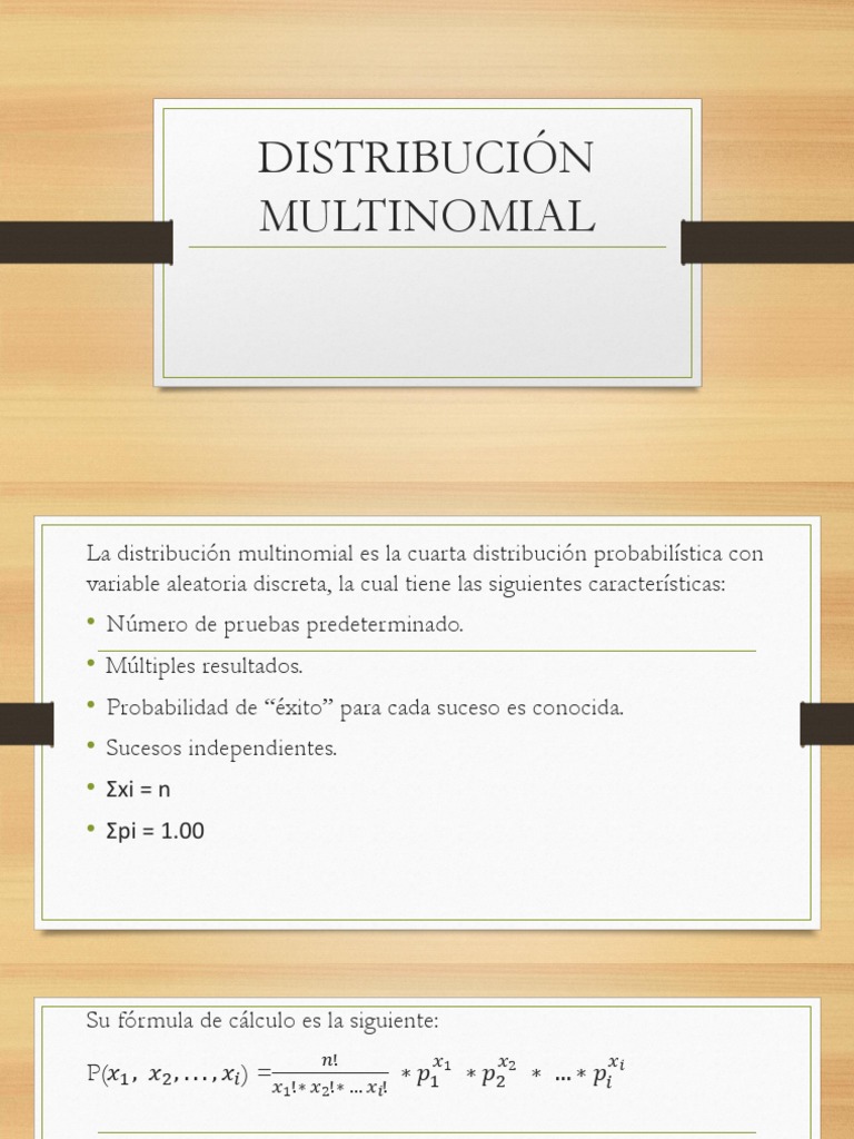 Probabilidades en Distribución Multinomial | PDF | Probabilidad ...
