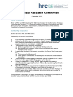 Biomedical Research Committee Terms of Reference