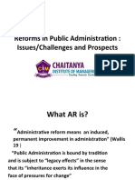 Reforms in Public Administration: Issues/Challenges and Prospects