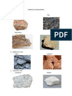 Chemical Classifications 1. Silicious Rocks - Granite - Trap: Quartzite