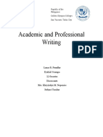 Academic and Professional Writing