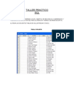 SQL TALLER PRÁCTICO SOBRE BASES DE DATOS Y CONSULTAS