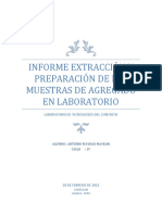 Extracción y Preparación de Las Muestras de Agregado en Laboratorio