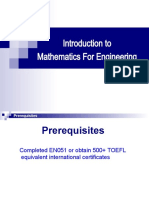Introduction To Mathematics For Engineering