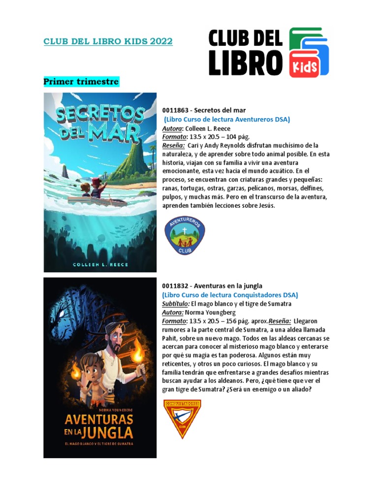 Club Del Libro Kids - 2022 | PDF