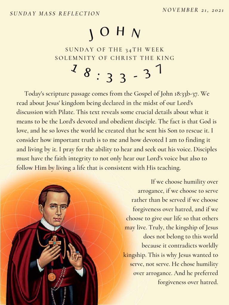 Sunday Mass Reflection: Christ the King | PDF
