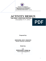 Pas Sikat Activity Design and Guidelines