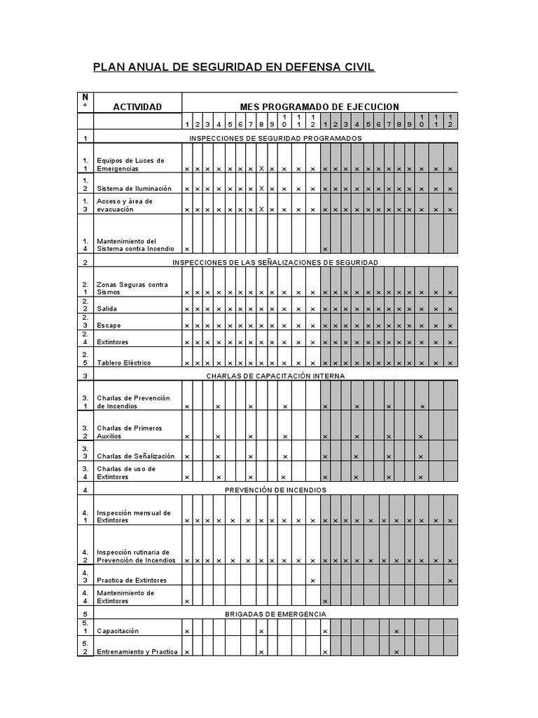 Plan Anual de Seguridad Civil 2023 | PDF