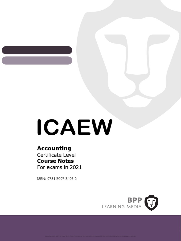 ICAEW FINANCIAL ACCOUNTING AND REPORTING STUDY MANUAL PDF 2021 visual data 6