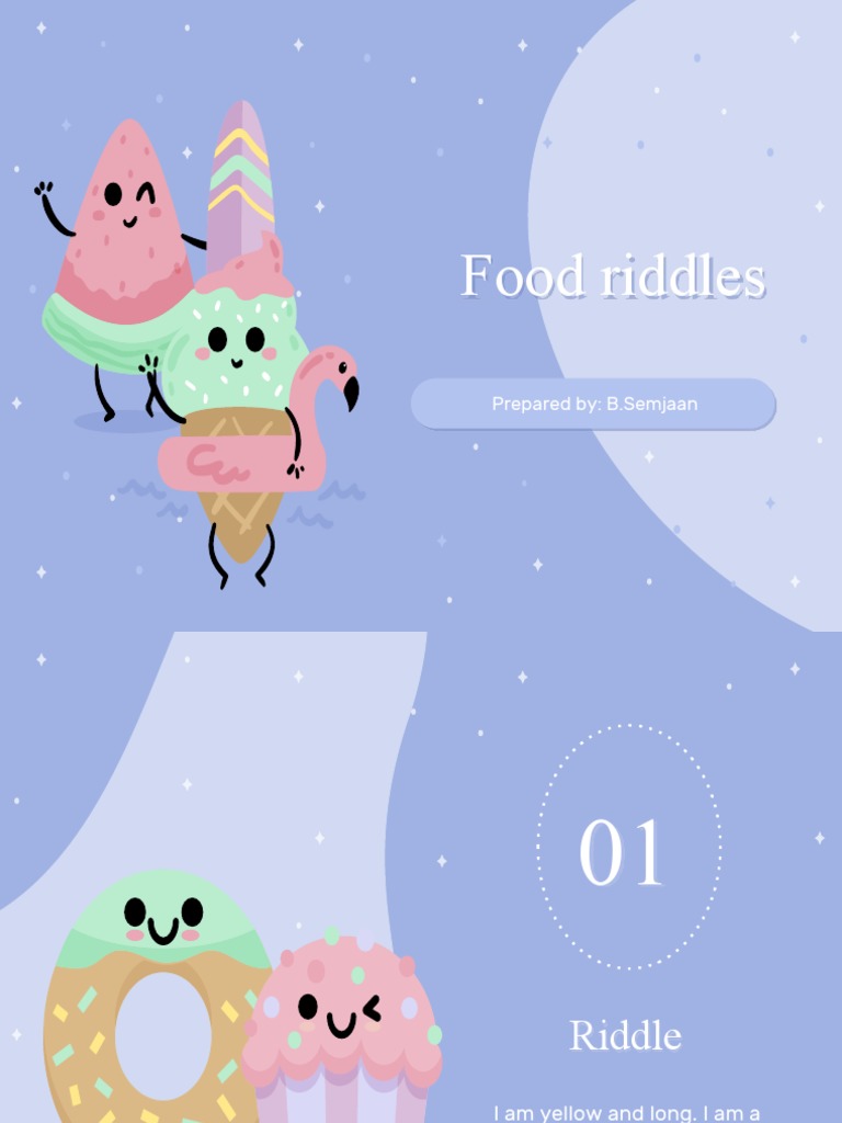 Food Riddles | PDF | Nutrients | Vitamin