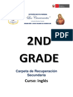 Carpeta de Recuperacion - Ingles 2 de Secundaria