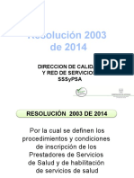 Presentación Res. 2003 de 2014