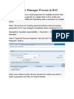 AP: Payment Manager Process in R12