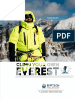 Placement Brochure 2022: Mountaineer Kuntal Joisher