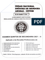 ExamenQuintosdeSecundaria2021-II