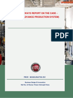 Key Takeaways Report On The Case - Faps (Fiat Advance Production System)