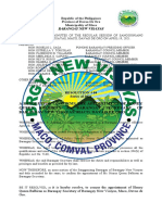 A Resolution Confirms The Appointment of Honey Queen Balbiran As Barangay Secretary of Barangay New Visayas, Maco, Davao de Oro