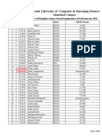 Notice Defaulters List Before Final Exam - I Fall 2021