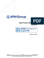 Agilepm® Agile Project Management: Syllabus