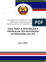 Guia PPE ocupacional HIV Moçambique