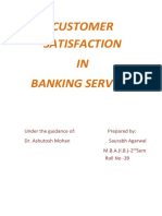 Customer Satisfaction IN Banking Services