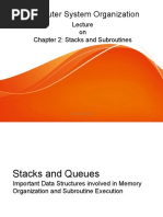 Computer System Organization: On Chapter 2: Stacks and Subroutines