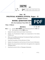 Political Science (Civics) II (EM) MQP