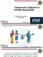 Teacher Performance Aligned To RPMS-PPST Standards: Fluellen L. Cos, PHD Chief, Cid