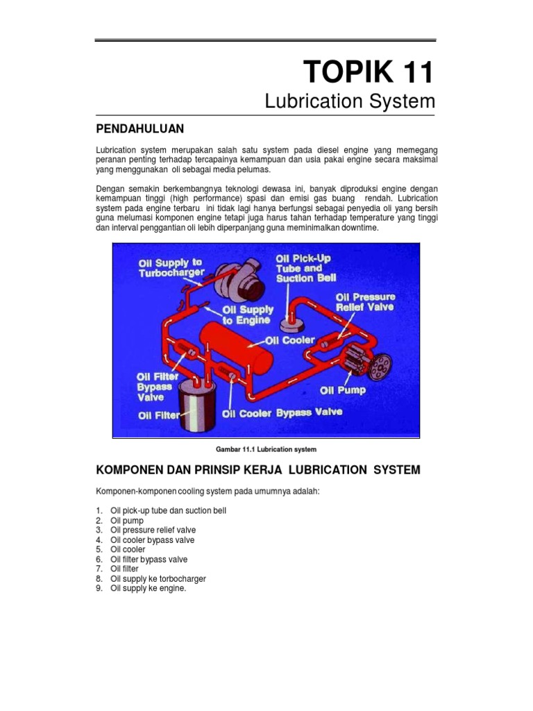 Topic11, Lubrication System | PDF | Bisnis | Teknologi & Rekayasa