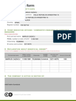 Identification Form: 1. Registered Company's Data