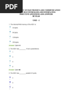 Department of Electronics and Communication 8051 Microcontroller and Interfacing Objective Questions and Answers Iii Year Unit - I