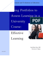 Effective Learning - Using Portfolios To Assess Learning